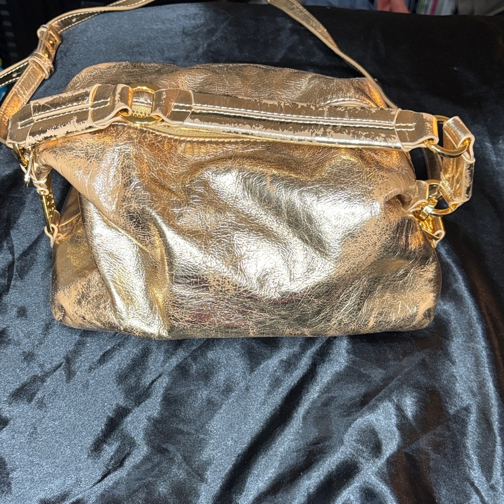 Sandro Gold Shoulder Bag